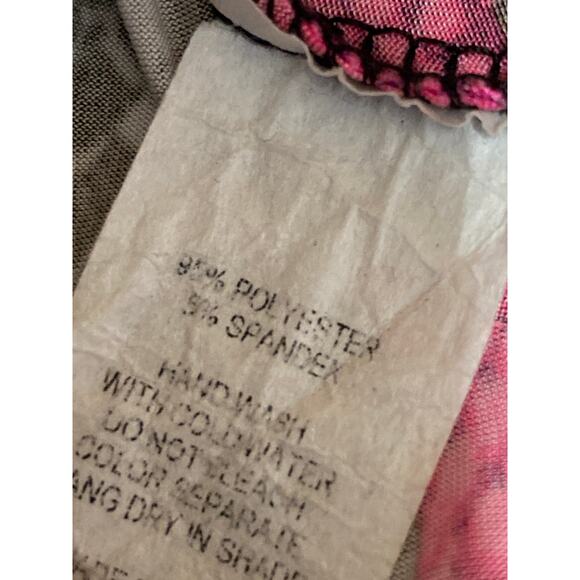 Fashion Queen Women's Multicolor Snake Skin Long Sleeve Mock Neck Bodysuit Top S - Picture 4 of 4